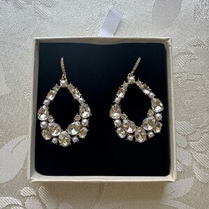 Gold and Silver Crystal Earrings